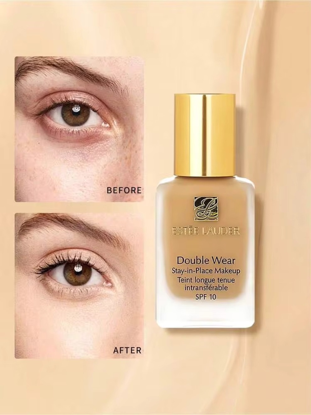 NEW✅ Estée Lauder Double Wear Stay-in-Place Foundation • 3C2 Pebble • New In Box - Picture 11 of 12
